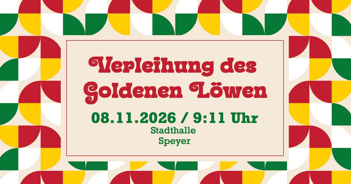Plakat: Verleihung des Goldenen Löwen