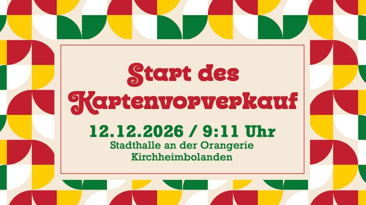 Plakat: Start des Kartenvorverkaufs